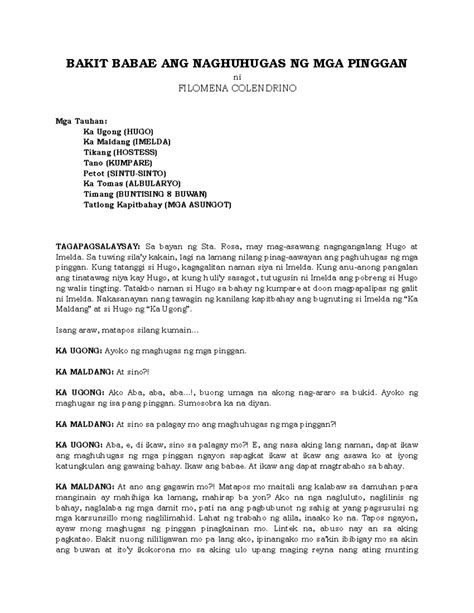 Bakit Babae ANG Naghuhugas NG MGA Pinggan script .